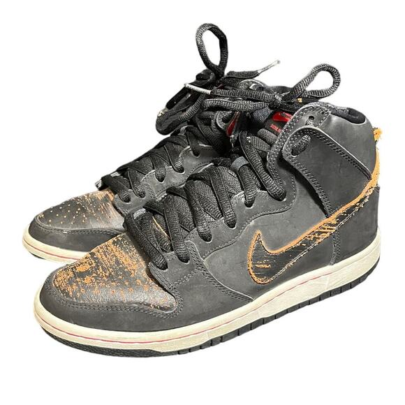 2015 Nike Dunk High Pro SB‎ 'Distressed Leather' 305050-026 Men's Size 9 - Picture 1 of 11